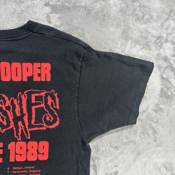 Vintage 1989  Alice Cooper Trashes Tour T-Shirt Men's Medium Band Double-Sided - Picture 11 of 16
